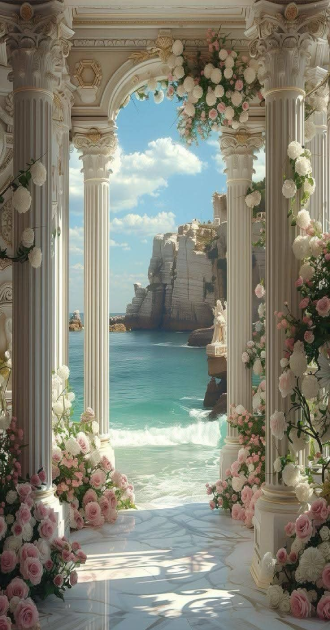 Greek Coast Background