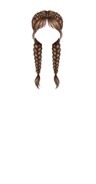 Brunette Dutch Braids With Wispy Bangs