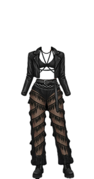 Biker Chic Rave Look"