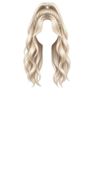 Platinum Half Up Half Down Pony Wavy