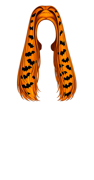 Jacks orange and black bats hair