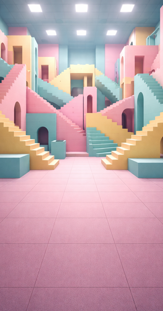 squid game staircase