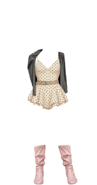 Polka Dot Romper Look