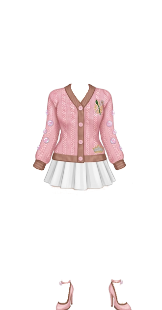 galinda cardigan with heels