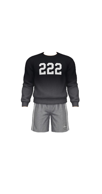 222 Crewneck & Grey Athletic Shorts