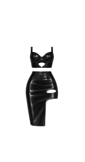 Lexi Black Leather Set