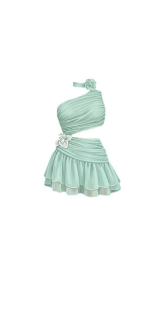 Ruched Chiffon Dress