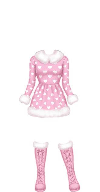 Pink Winter Heartset