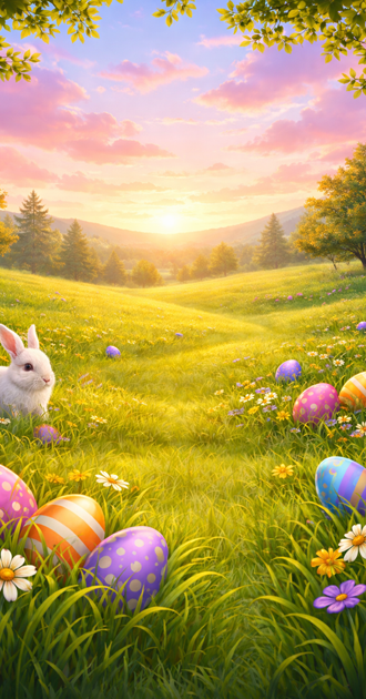 Easter Pastel Skies Meadow