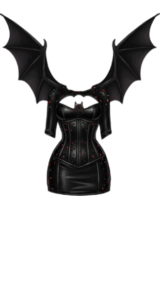 Vampire Mini Dress w/ Bat Wings