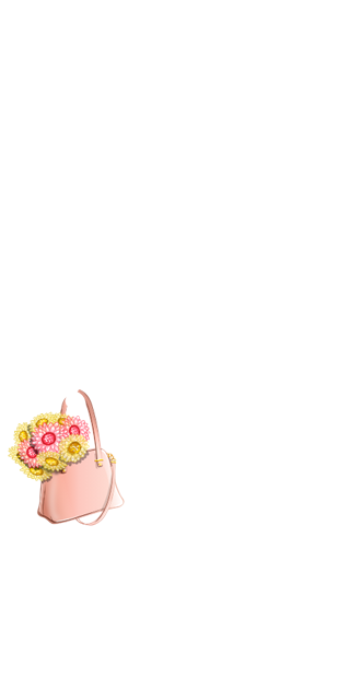 Blush Purse w/ Flowers