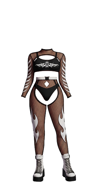 Fishnet Two-Piece Set