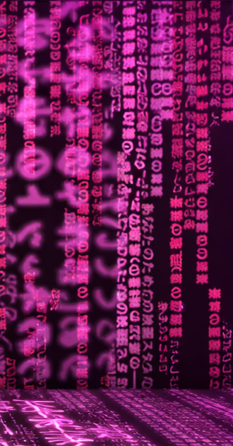 Pink Cyber Girl Background