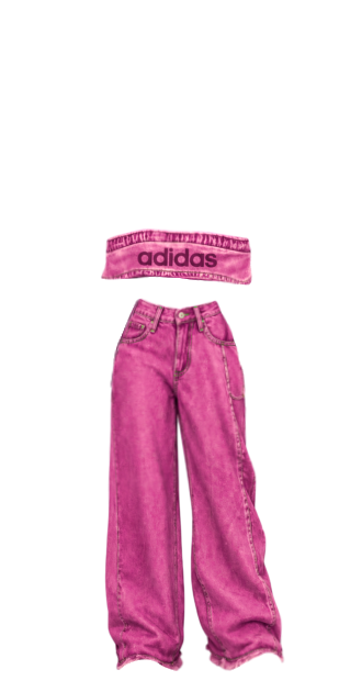 Azalea Pink Denim Set