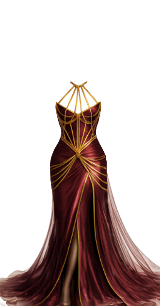 Red & Gd Dress by Jordie
