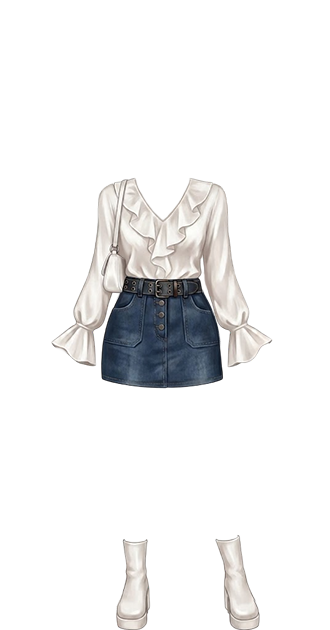 Ruffled Denim