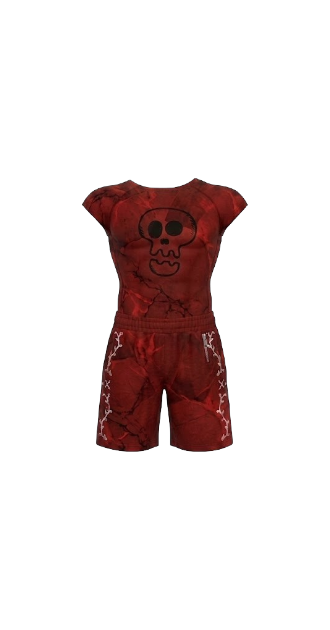 Red Tye Dye Skull Male