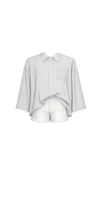 Gray Oversized Button Down