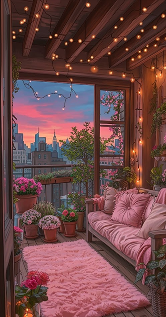 Pink Balcony