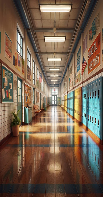 School Hallway
