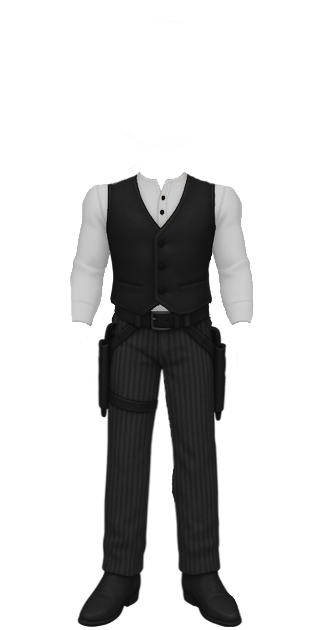 Mens Black Vintage Wild West Costume