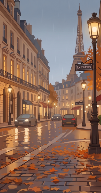 Dia de Outono na França
