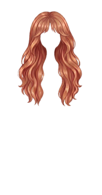 Strawberry Blonde Curtain Bangs
