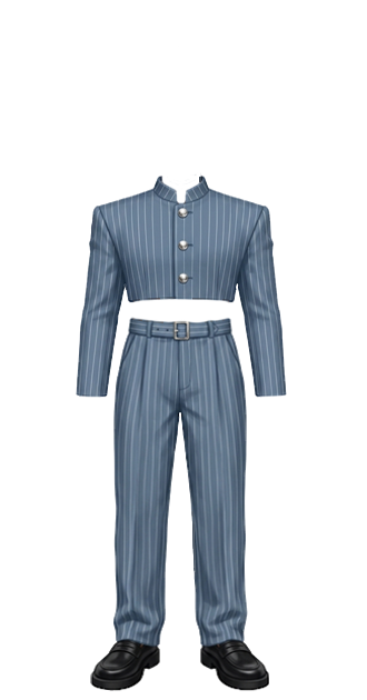 cropped blue suit