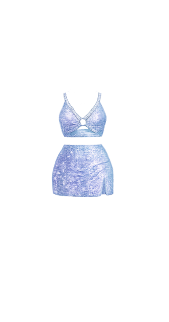 Blue Sparkly Two-Piece