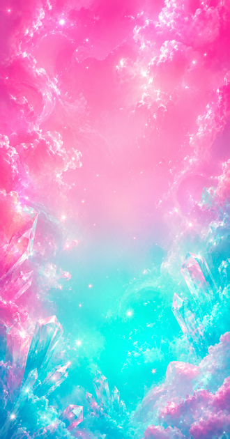 Magical crystal cloudscape dreamscape