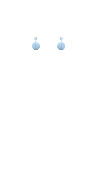 Blue Puff Earrings