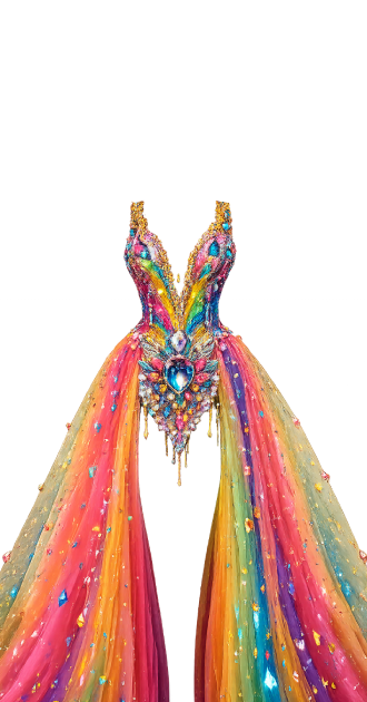 Rainbow Glittery Dress