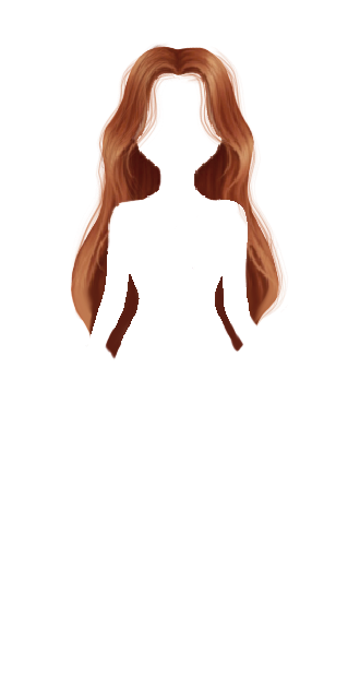 Strawberry Ginger Frizzy Middle Part