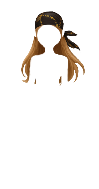 Flowing Honey Hair with Bandana