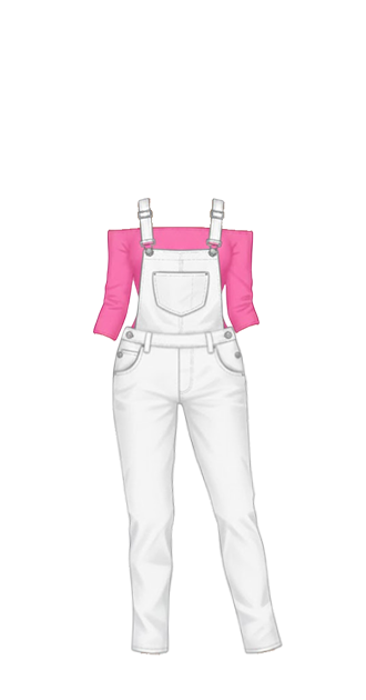 White Femme Overalls