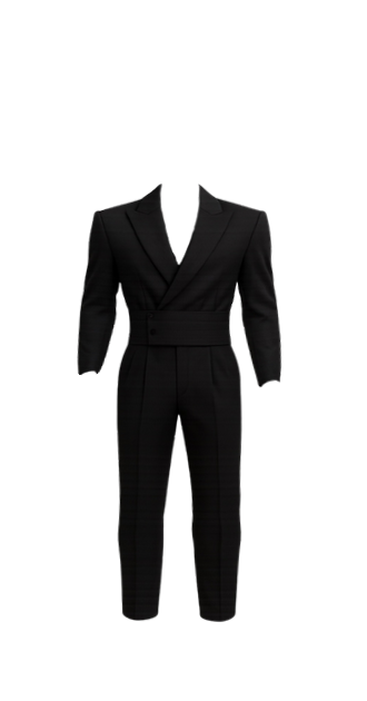 Mens Chic Black Suit