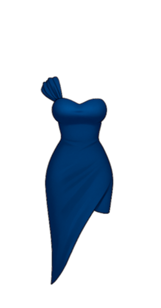 Asymmetric Dress (Blue)