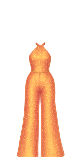 Coco Orange Jampsuit