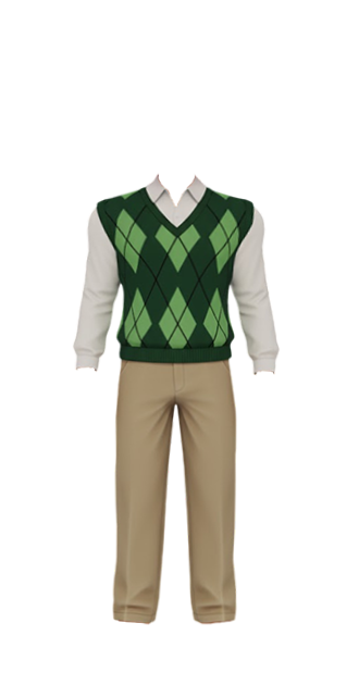 Green Argyle Sweatervest