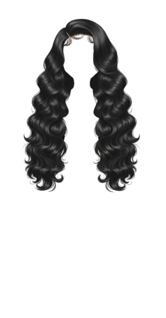 Long Black Wavy Hair