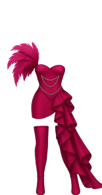 Fuschia Ruffles