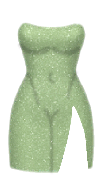 Mint Curvy Slit Dress