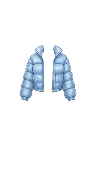 Baby Blue Puffer Jacket