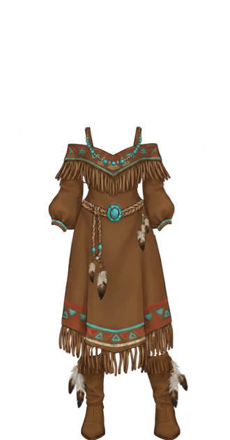 Indigenous clothing without a headdress.