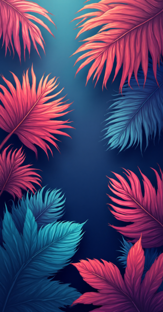 Neon Tropical Palm Leaves x CL