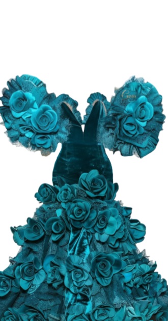 3D Floral Appliqué Dress