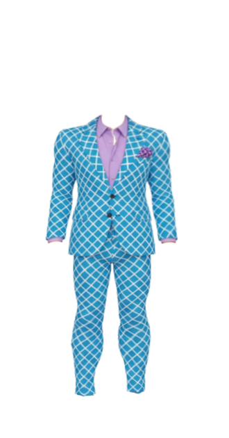 Blue Geometric Suit