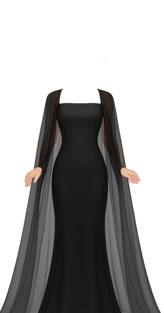 Black Caped Gown