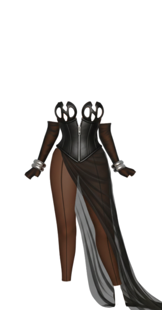 Gothic Cutout Sheer Dress