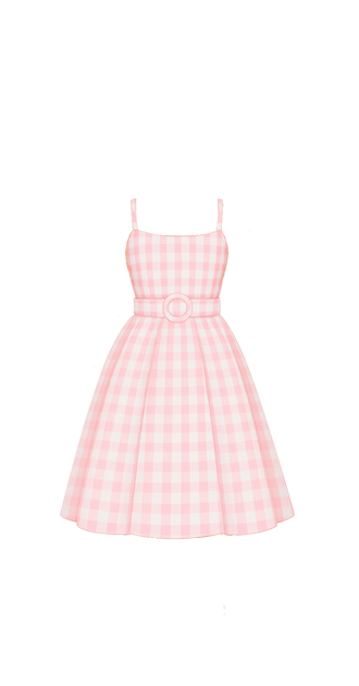 Barbies Pink Gingham Dress
